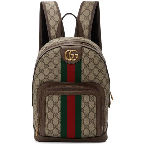 fake brown gucci backpack with red and blue straps|gucci backpack brown leather.